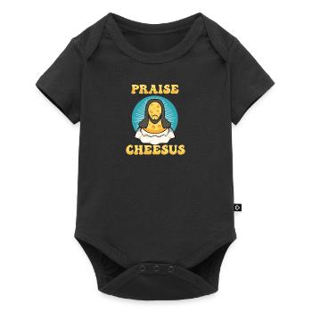 Jésus-Christ Fromage Église Christianisme Religion - Body à manches courtes Premium Bébé - noir - Devant