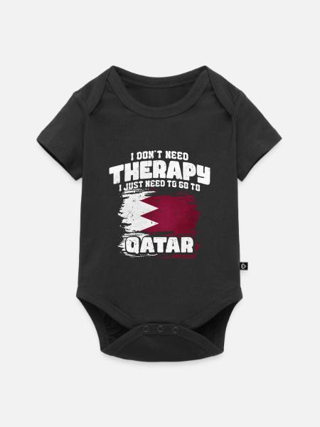 Katar - Baby Premium Kurzarmbody - Schwarz