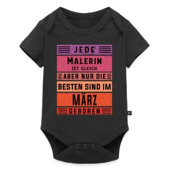 Lackierer-Anstreicher Geburtstag März geboren - Baby Premium Kurzarmbody - Schwarz - Vorne