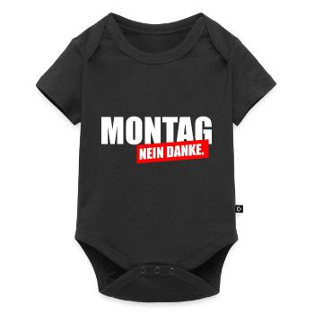 Montag nein Danke - Baby Premium Kurzarmbody - Schwarz - Vorne