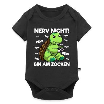Nerve not to gamble Gaming Turtle - Baby Premium short-sleeve bodysuit - black - Front