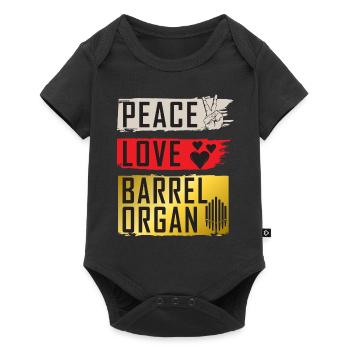 Barrel Organ Musical Instrument Players - Baby Premium short-sleeve bodysuit - black - Front