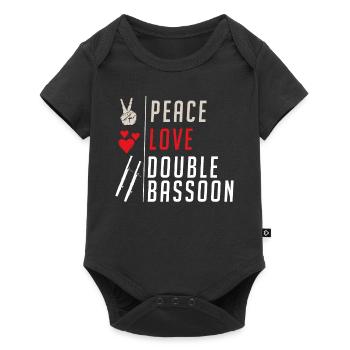 Double Bassoon Musical Instrument Player - Baby Premium Kurzarmbody - Schwarz - Vorne