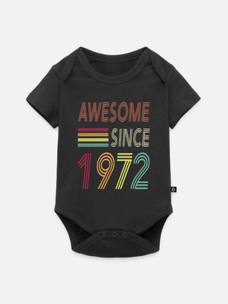 Awesome since 1972 - Baby Premium Kurzarmbody - Schwarz