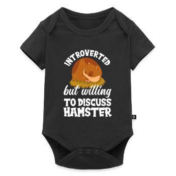 Drôle de cadeau de hamster - Body à manches courtes Premium Bébé - noir - Devant