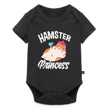 Drôle de cadeau de hamster - Body à manches courtes Premium Bébé - noir - Devant
