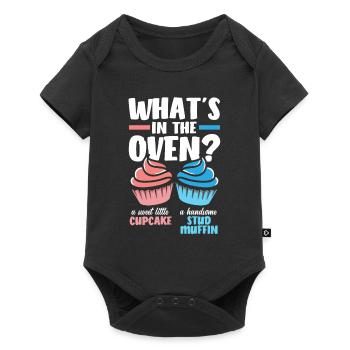 Cupcake ou muffin Genre Révéler La Fête - Body à manches courtes Premium Bébé - noir - Devant