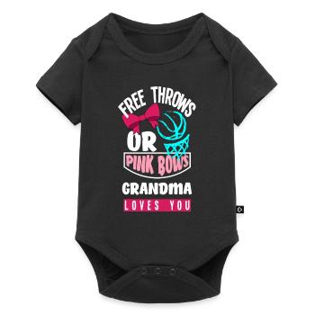 Le genre rose ou bleu révèle baby party grand-mère - Body à manches courtes Premium Bébé - noir - Devant