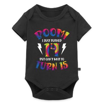 Boom I Just Turned 14 but can't wait to - Baby Premium short-sleeve bodysuit - black - Front