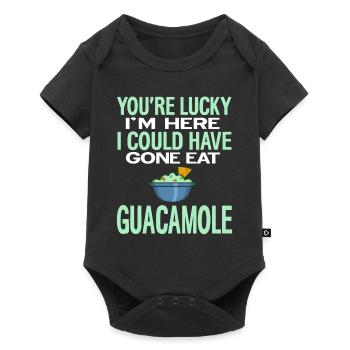 Tu as de la chance que je sois ici aurait pu manger du guacamole - Body à manches courtes Premium Bébé - noir - Devant