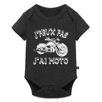J'peux pas j'ai moto - Body à manches courtes Premium Bébé - noir - Devant
