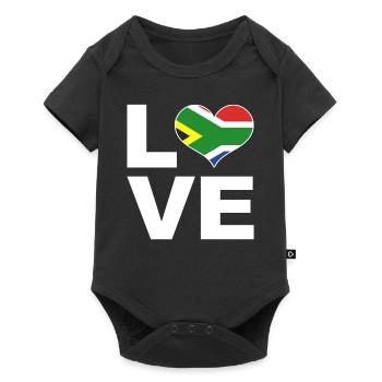 I love South Africa heart flag South Africa - Baby Premium short-sleeve bodysuit - black - Front