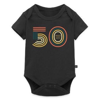 hello 50. 50th birthday - Baby Premium short-sleeve bodysuit - black - Front