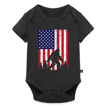 Amérique Usa Flag Bigfoot Mythe - Body à manches courtes Premium Bébé - noir - Devant