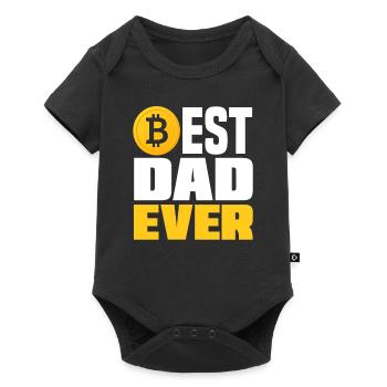 Bitcoin Papa - Body à manches courtes Premium Bébé - noir - Devant