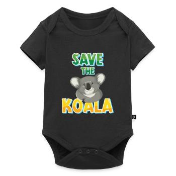 Save the Koala Protection for Koala Climate Protection - Baby Premium short-sleeve bodysuit - black - Front