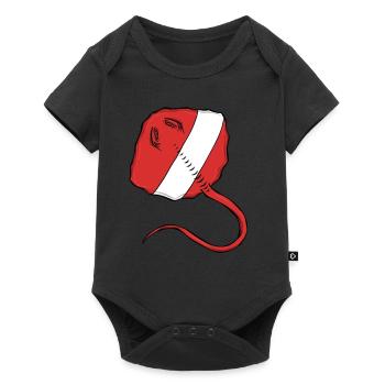 Scuba Diver Red White Flag Ray Scuba Diving - Baby Premium short-sleeve bodysuit - black - Front