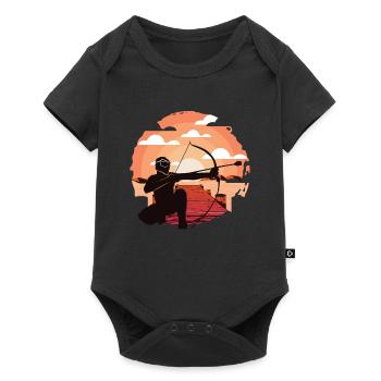 Arrowtag Tir à l’arc - Body à manches courtes Premium Bébé - noir - Devant