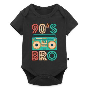 90s Bro Vintage Cassette Shirt Années 1990 Rétro Vintage - Body à manches courtes Premium Bébé - noir - Devant