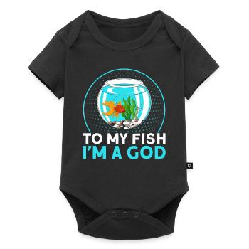 Aquariophile Pour mon poisson je suis un dieu - Body à manches courtes Premium Bébé - noir - Devant