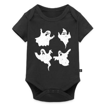 Halloween Ghost Party Ghost Funny Hello - Baby Premium short-sleeve bodysuit - black - Front