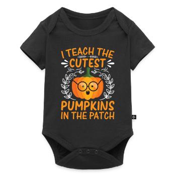 Professeur d’Halloween J’enseigne les citrouilles les plus mignonnes en T - Body à manches courtes Premium Bébé - noir - Devant