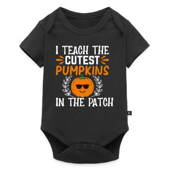 Professeur d’école J’enseigne les citrouilles les plus mignonnes - Body à manches courtes Premium Bébé - noir - Devant