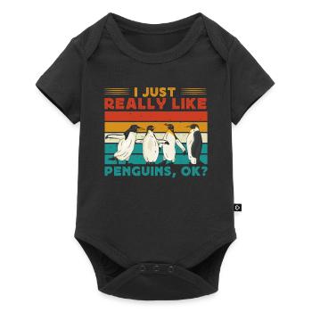I like penguins Really, OK? Penguin lovers - Baby Premium short-sleeve bodysuit - black - Front