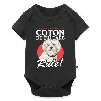 Coton de Tuléar Dog Owner Gift - Body à manches courtes Premium Bébé - noir - Devant