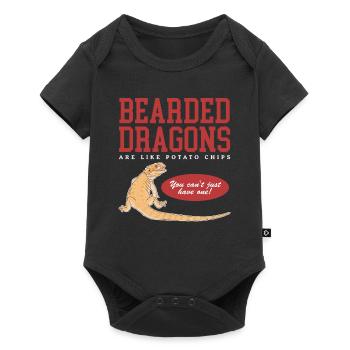 Reptiles dragons barbus | Cadeau dragon barbu - Body à manches courtes Premium Bébé - noir - Devant