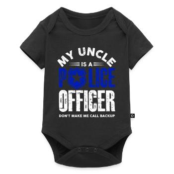 my uncle is a police officer Design - Baby Premium short-sleeve bodysuit - black - Front