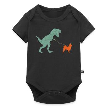Vintage T-Rex - Baby Premium short-sleeve bodysuit - black - Front
