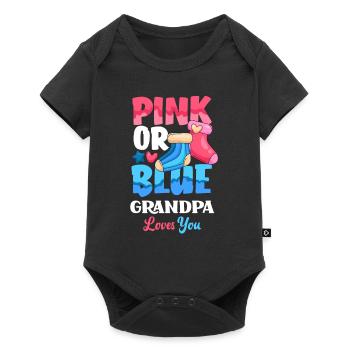 Le genre rose ou bleu révèle baby party grand-père - Body à manches courtes Premium Bébé - noir - Devant