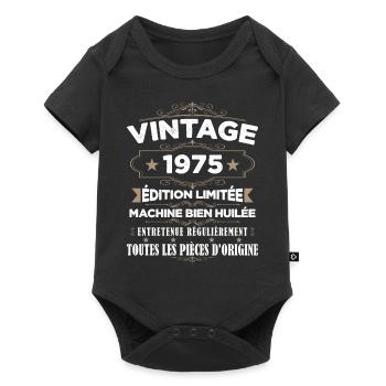 Vintage 1975 Edition Limitée - Body à manches courtes Premium Bébé - noir - Devant