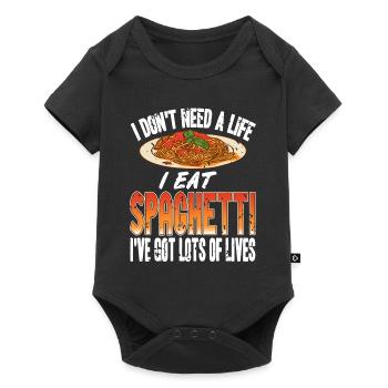 I Don't Need A Life I Eat Spaghetti I've Got Lots - Baby Premium short-sleeve bodysuit - black - Front