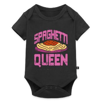 Retro Vintage Spaghetti QUEEN Awesome T-Shirt - Baby Premium short-sleeve bodysuit - black - Front