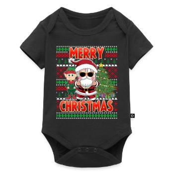 Joyeux Noël Korean Pop Idol Noël - Body à manches courtes Premium Bébé - noir - Devant
