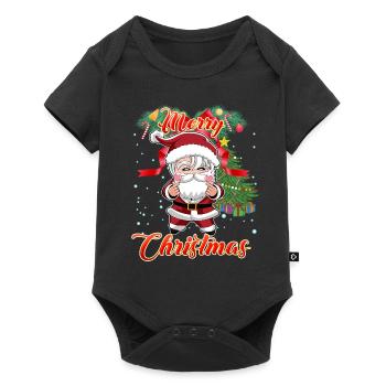 Joyeux Noël K-Pop Style Père Noël - Body à manches courtes Premium Bébé - noir - Devant