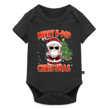 Joyeux Noël Noël Santa K Pop Style - Body à manches courtes Premium Bébé - noir - Devant
