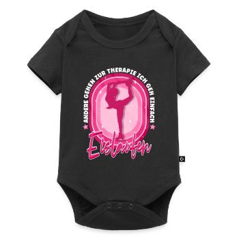 Eislaufen - Baby Premium Kurzarmbody - Schwarz - Vorne
