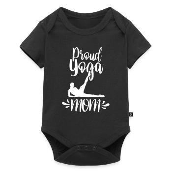 Fier Yoga Mère Hobby Maman Maman - Body à manches courtes Premium Bébé - noir - Devant