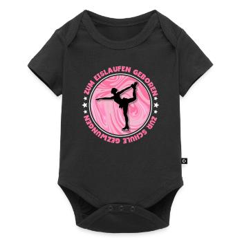 Eislaufen - Baby Premium Kurzarmbody - Schwarz - Vorne