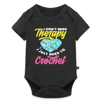 Crochet therapy - Baby Premium short-sleeve bodysuit - black - Front