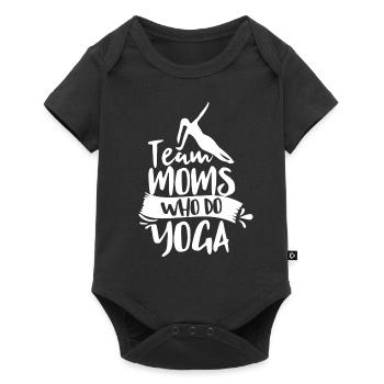 Team Mothers Doing Yoga Mama Hobby Mother - Baby Premium short-sleeve bodysuit - black - Front