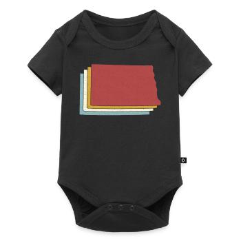 USA State - Vintage Map North Dakota - Baby Premium short-sleeve bodysuit - black - Front