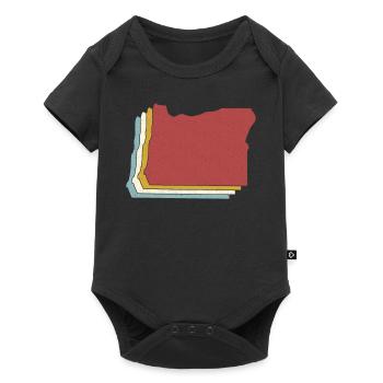 USA State - Vintage Map Oregon - Baby Premium short-sleeve bodysuit - black - Front
