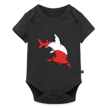 Scuba Diver Red White Flag Hammerhead Scuba Diving - Baby Premium short-sleeve bodysuit - black - Front