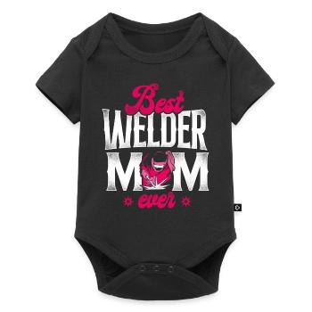 Welder Welding Mom Mother Vintage - Baby Premium short-sleeve bodysuit - black - Front