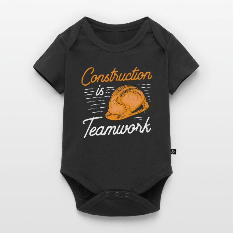 Construction work is teamwork Construction Construction site Teamwork Baby Premium short-sleeve bodysuit