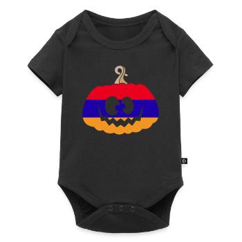 Hongrie Halloween Citrouille - Body à manches courtes Premium Bébé - noir - Devant